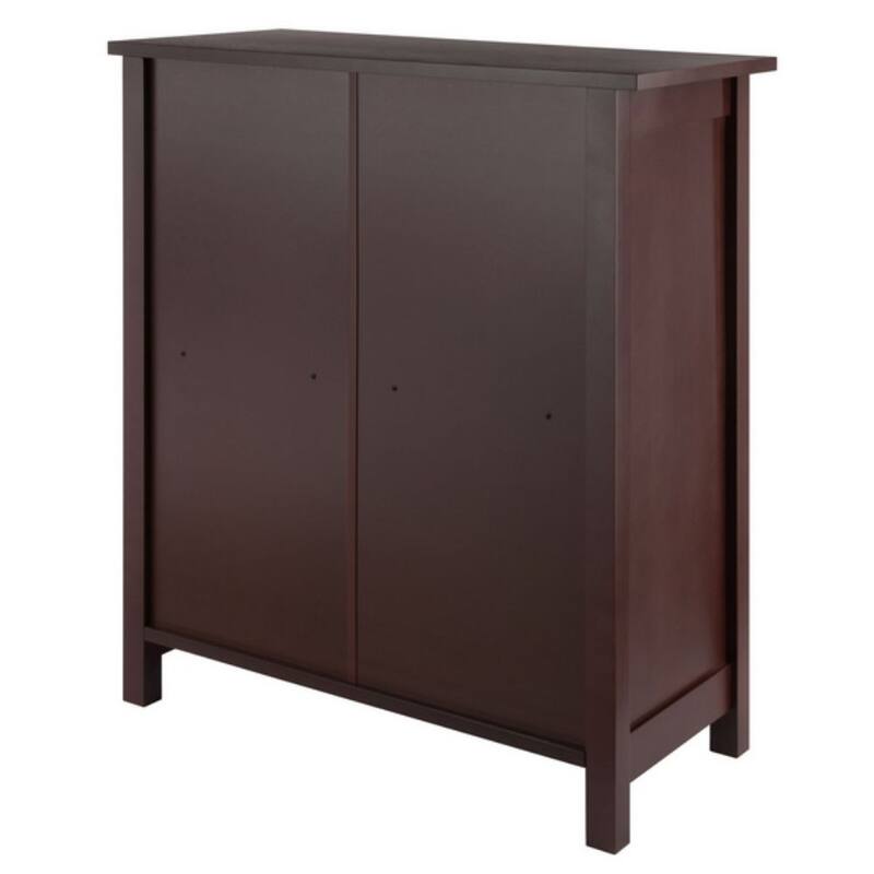 Verona 5-Pc Storage Shelf with 4 Foldable Fabric Baskets, Walnut and Black - 28.03 x 12.99 x 30 inches
