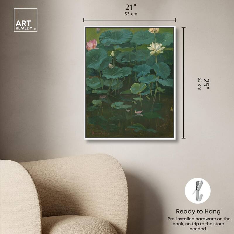 Theodore Wores Lotus Canvas by Art Remedy