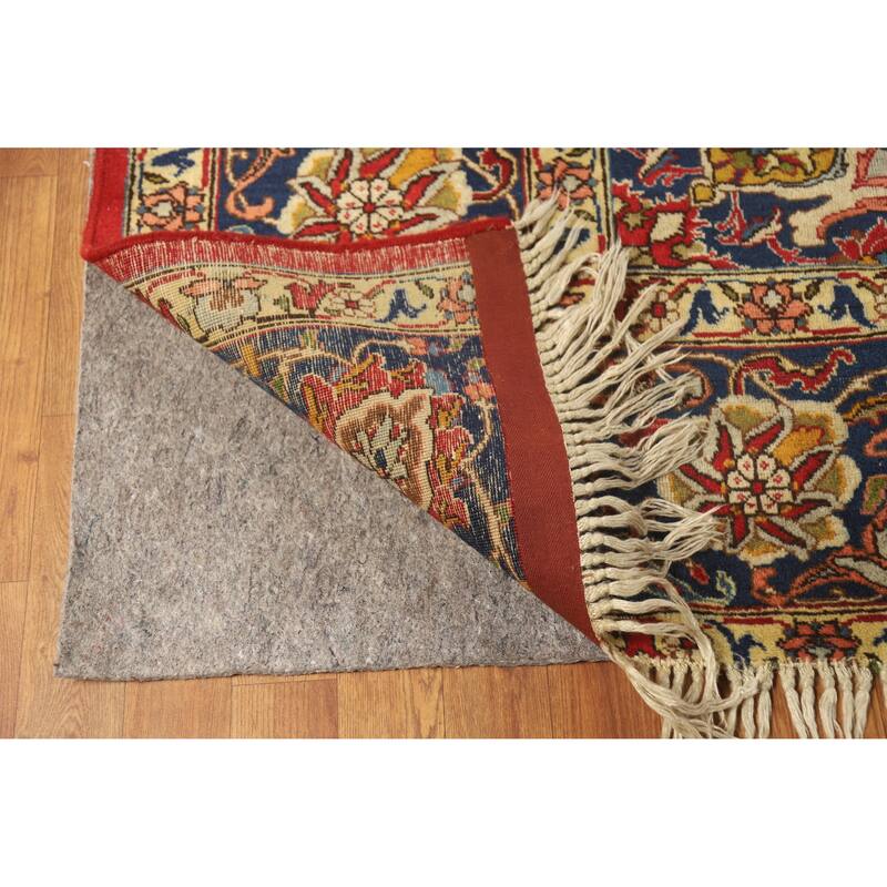 Hand Knotted Oriental 100% Wool Carpet Traditional Floral Red Tabriz Area Rug - 12' 10'' X 9' 3''