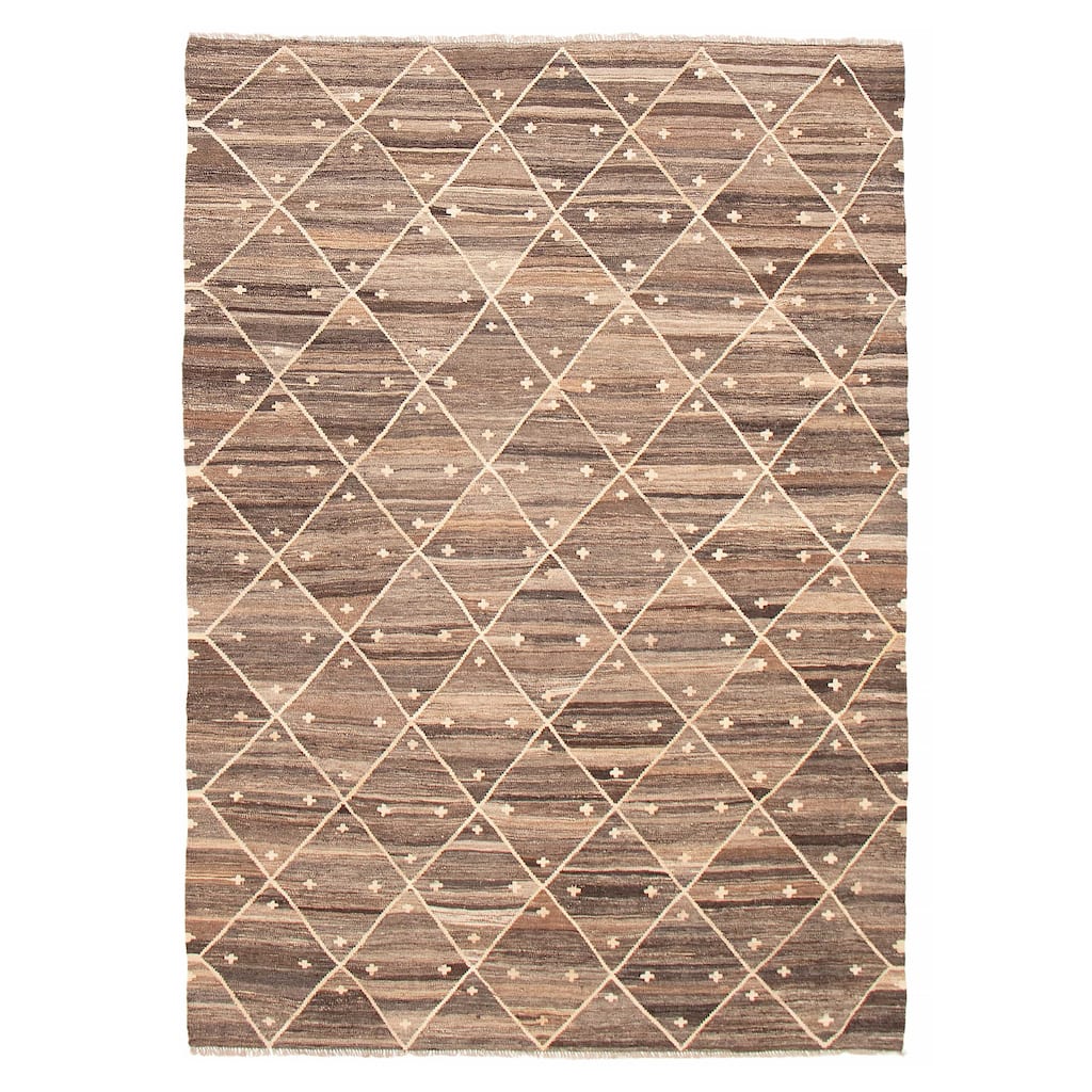Sivas Brown Kilim 6'11" x 9'11" - 6'11 x 9'11