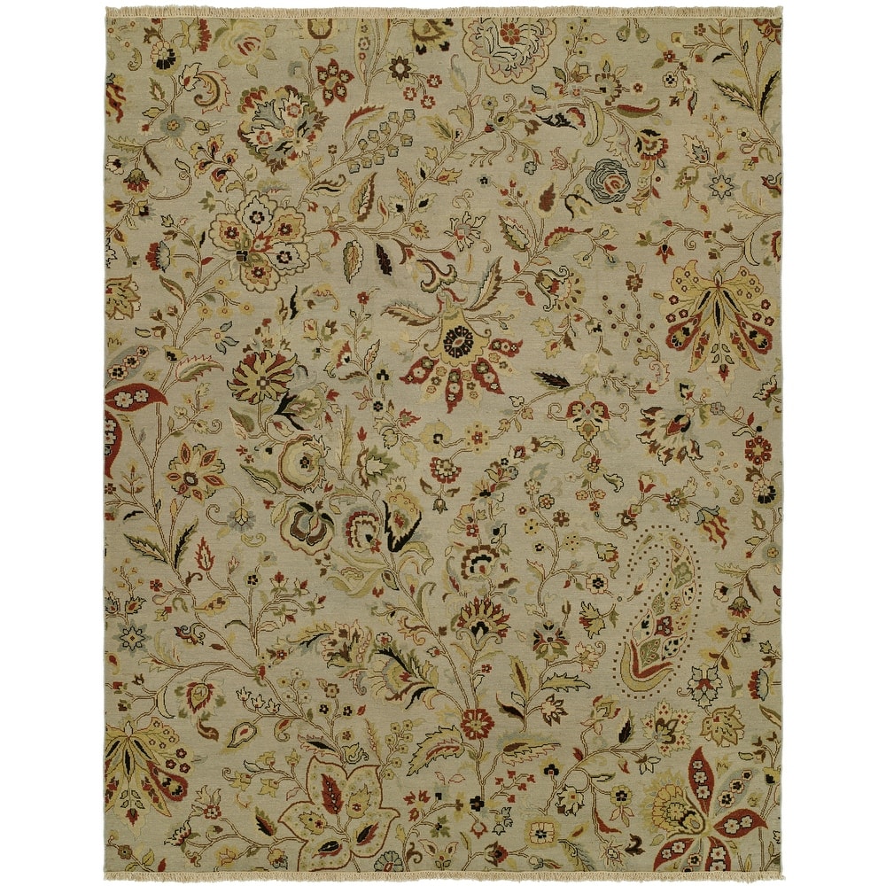 Transitional White Flatweave Wool Area Rug
