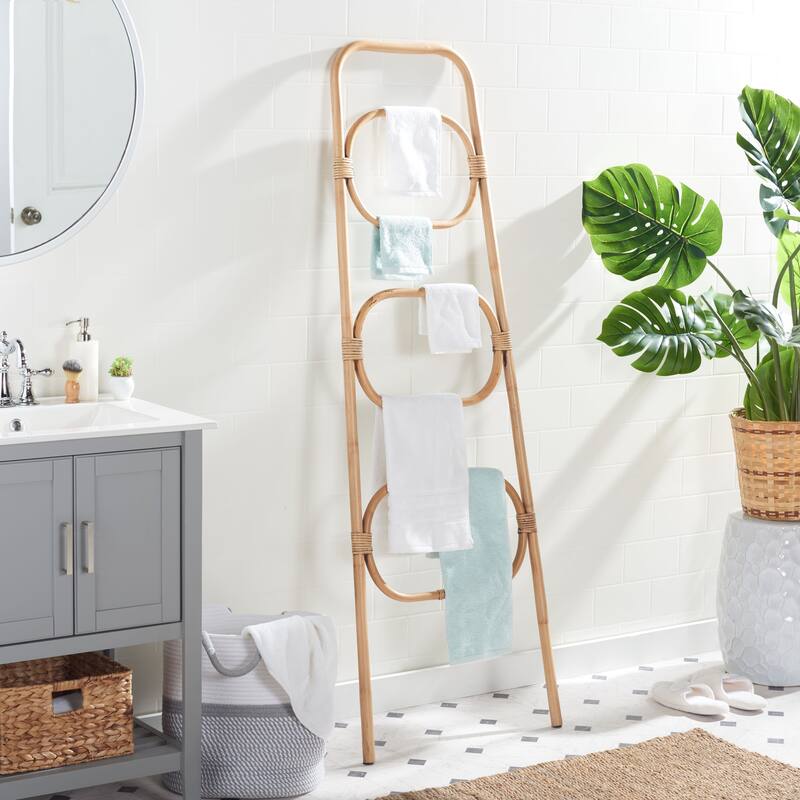 SAFAVIEH Petroula 3 Tier Towel Hanger - 26"W x 1.2"D x 67"H - 26Wx1Dx67H