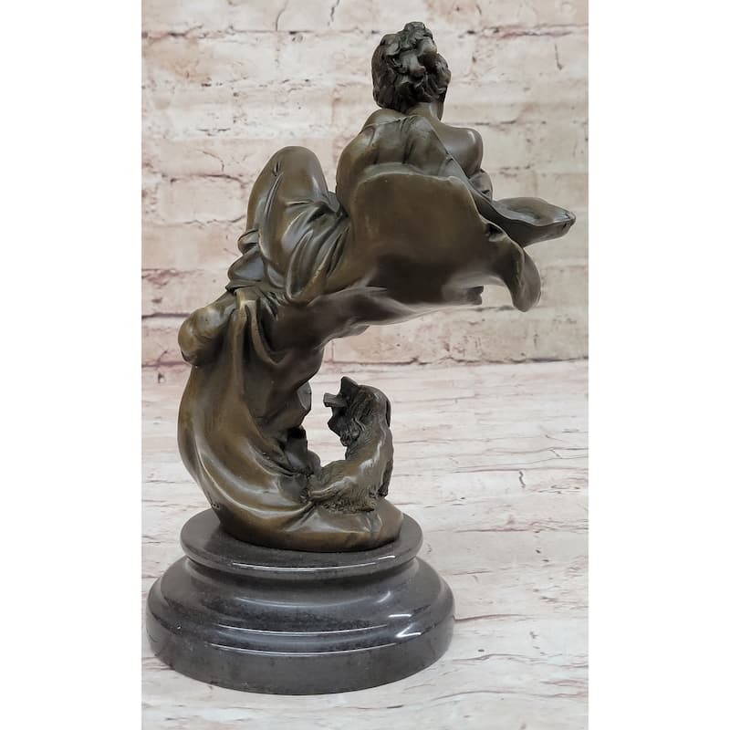 Original Milo Self Admiring Beauty Bronze Sculpture Art Statue Figurine Figure