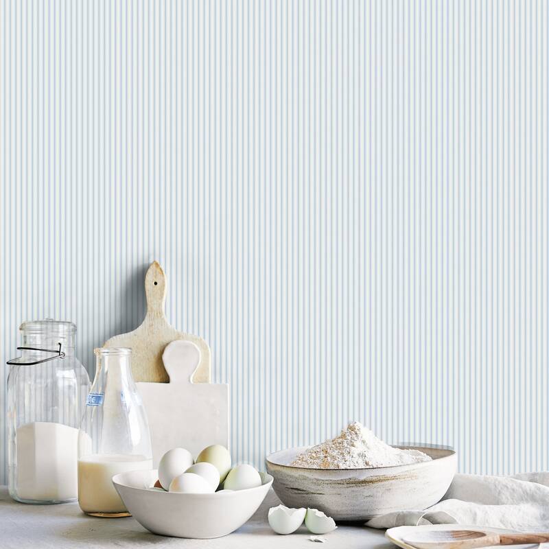 Galerie Wallcoverings Miniatures 3 Collection Ticking Stripe Matte Finish Vinyl on Non-woven Wallpaper Roll