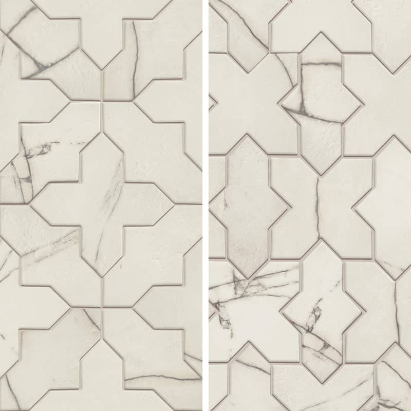 Merola Tile Istanbul Templar Shield Day with Day Cross 8-3/8" x 8-3/8" Porcelain Floor and Wall Tile - Case (36 Tiles)