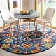 preview thumbnail 2 of 12, SAFAVIEH Handmade Aspen America Boho Tribal Wool Rug 3' Round - Navy/Red - Round