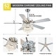 preview thumbnail 9 of 20, Oaks Aura 52in. Luxury Modern Crystal Ceiling Fan with Lights and Remote, 6 Speeds DC Motor Reversible Chandelier Ceiling Fan