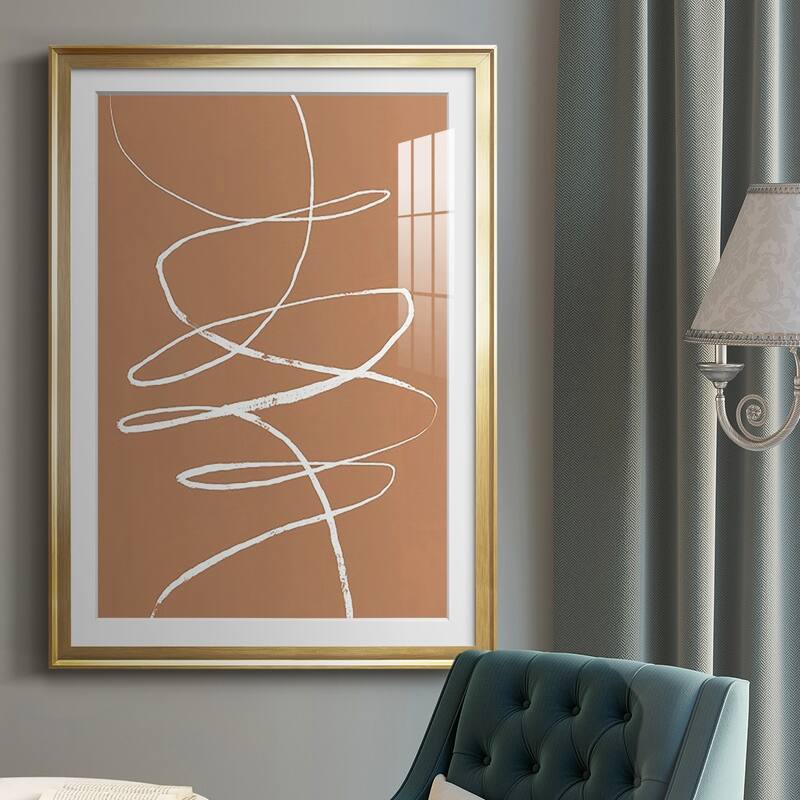 Terracotta Drift II Premium Framed Print - Ready to Hang - Bed Bath
