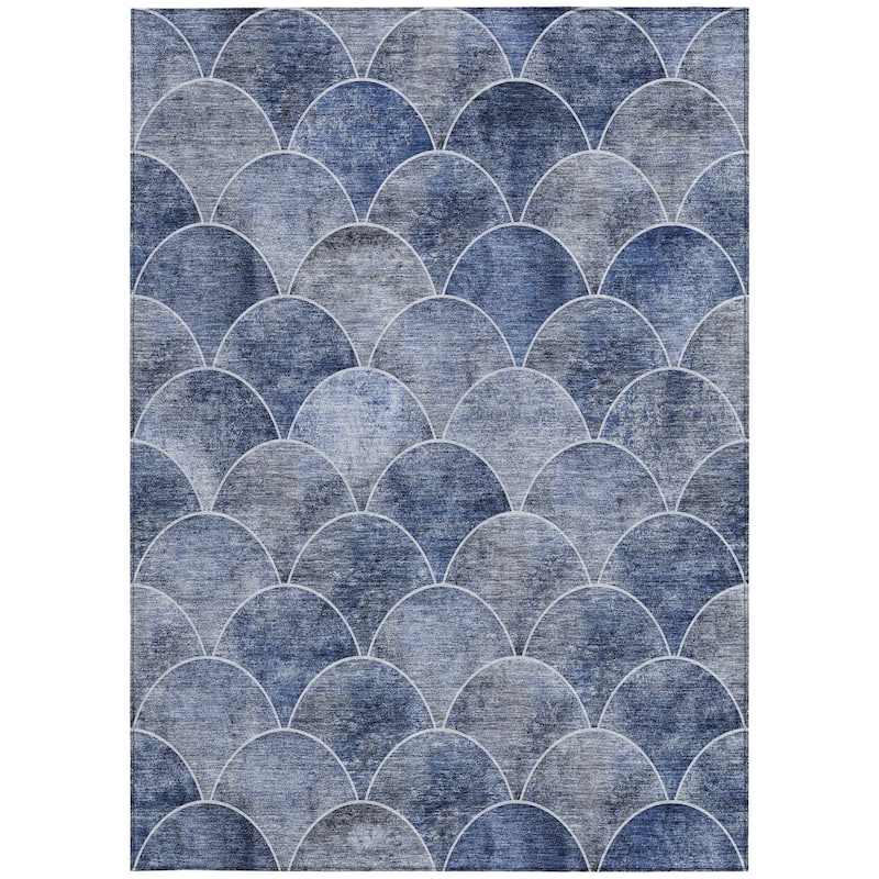 HomeRoots Abstract Transitional Rectangle Outdoor Rug