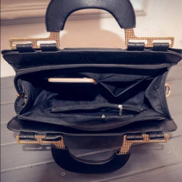 Shop Pu Leather Bag Tide Chartered Suture Boston Messenger Bag Fur