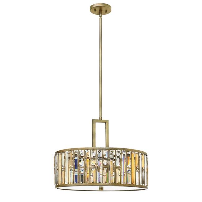 Fredrick Ramond 3 Light Full Sized Pendant from the Gemma Collection - Silver Leaf