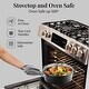 preview thumbnail 6 of 5, Gotham Steel 4 Quart Hammered Design Sauté Pan with Lid Nonstick Cookware, Black