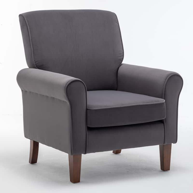 Traditional Rolled Arm Living Room Armchair