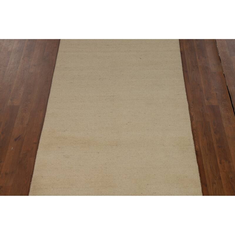 Modern Gabbeh Oriental Runner Rug Handmade Wool Carpet - 3'2"x 11'10"