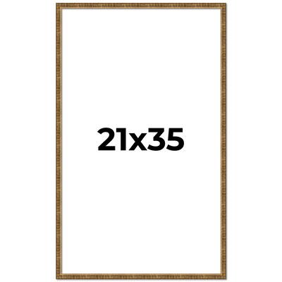 21x35 Frame Gold Solid Wood Picture Frame - Complete Modern Photo