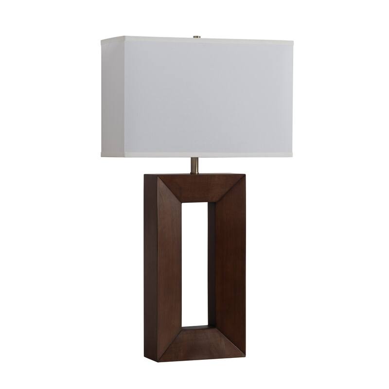 NOVA of California Julie Standing Table Lamp - Dark Walnut Wood Finish