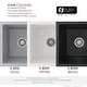 preview thumbnail 11 of 42, STYLISH 25 inch Single Bowl Dual Mount Composite Granite Utility Sink