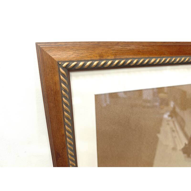 Solid Wood Picture Frame - Replaceable Canvas Art Frame with Organic Glass, Elegant Framed Wall Decor for Living Room