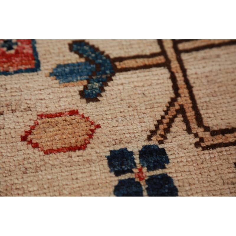 Hand Knotted Oriental 100% Wool Carpet Traditional All-Over Beige & Ivories Ziegler Area Rug - 17' 4'' X 13' 1''