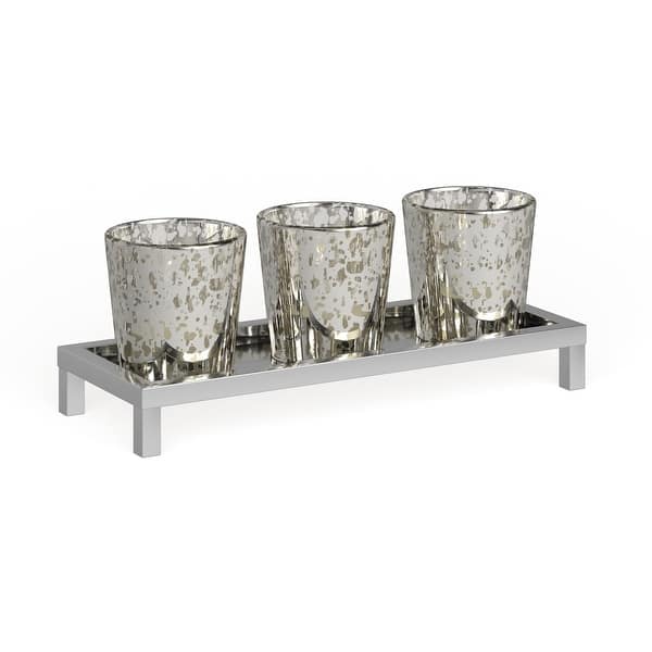 Stainless Steel Glass Votive Holder 8 x 3 Bed Bath & Beyond 21285582