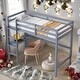 preview thumbnail 2 of 28, Twin High Loft Bed with Safety Guardrail,Built-in desk,Ladder,Kids Bed Design