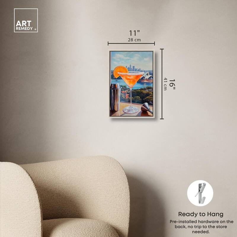 Classy Drink in Australia Canvas by Art Remedy