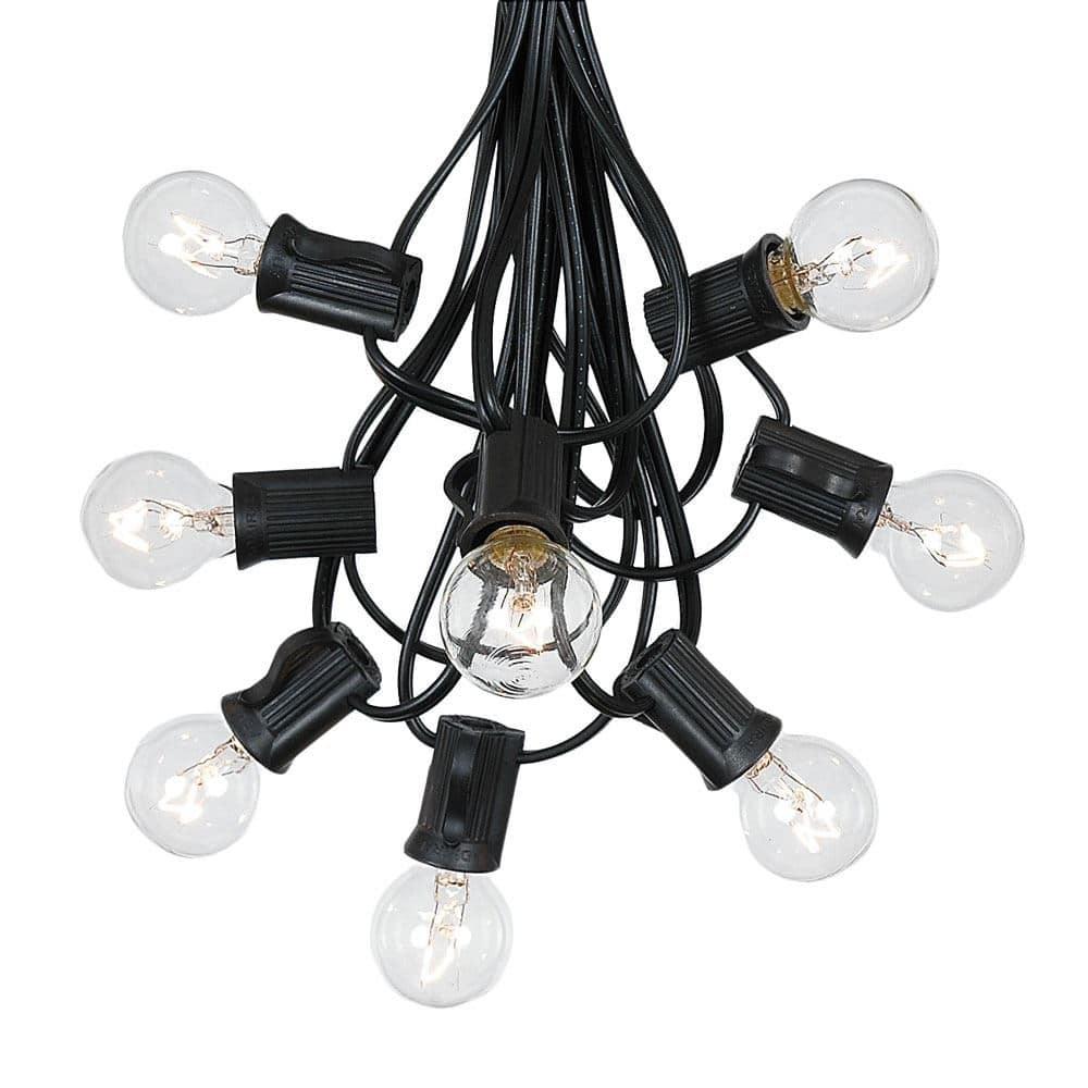 25 Foot G30 Outdoor Globe Patio String Lights - Set of 25 G30 Clear Bulbs