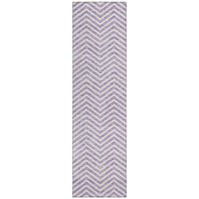 Machine Washable Indoor/ Outdoor Chantille Chevron Stripe Rug