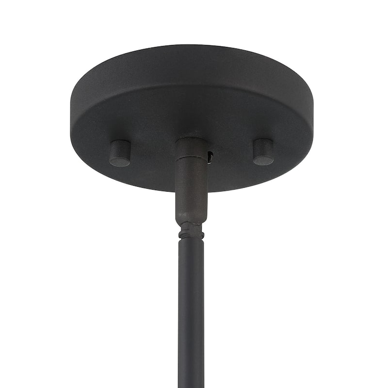 Acroma 1-light Farmhouse Black Rattan Kitchen Island Pendant - N/A