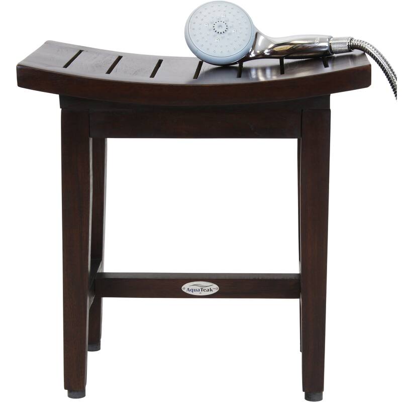 Patented Maluku Lotus Teak Shower Bench