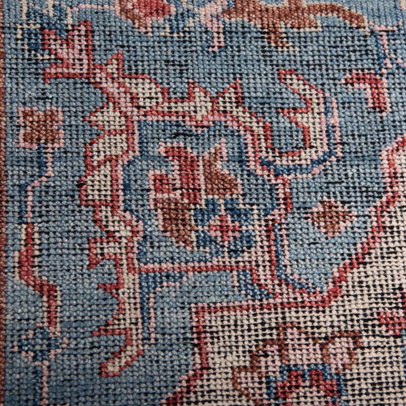 Alora Decor Antique Hand-Knotted Rust/Blue Central Medallion Rug