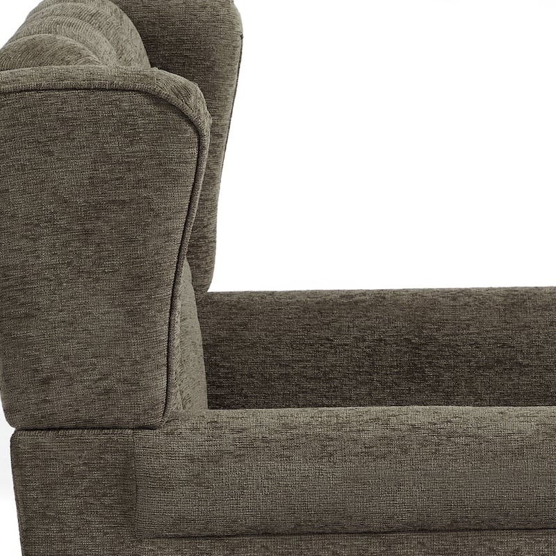 Modern Button Tufted Wingback Accent Chair Upholstered Armchair