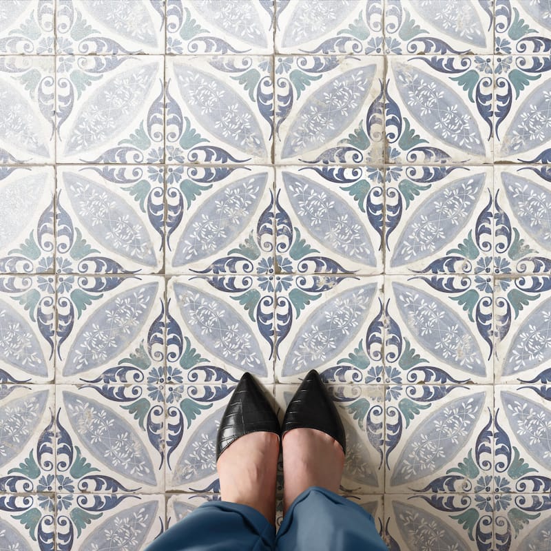 Merola Tile Magnolia Paulina 7-7/8" x 7-7/8" Porcelain Floor and Wall Tile