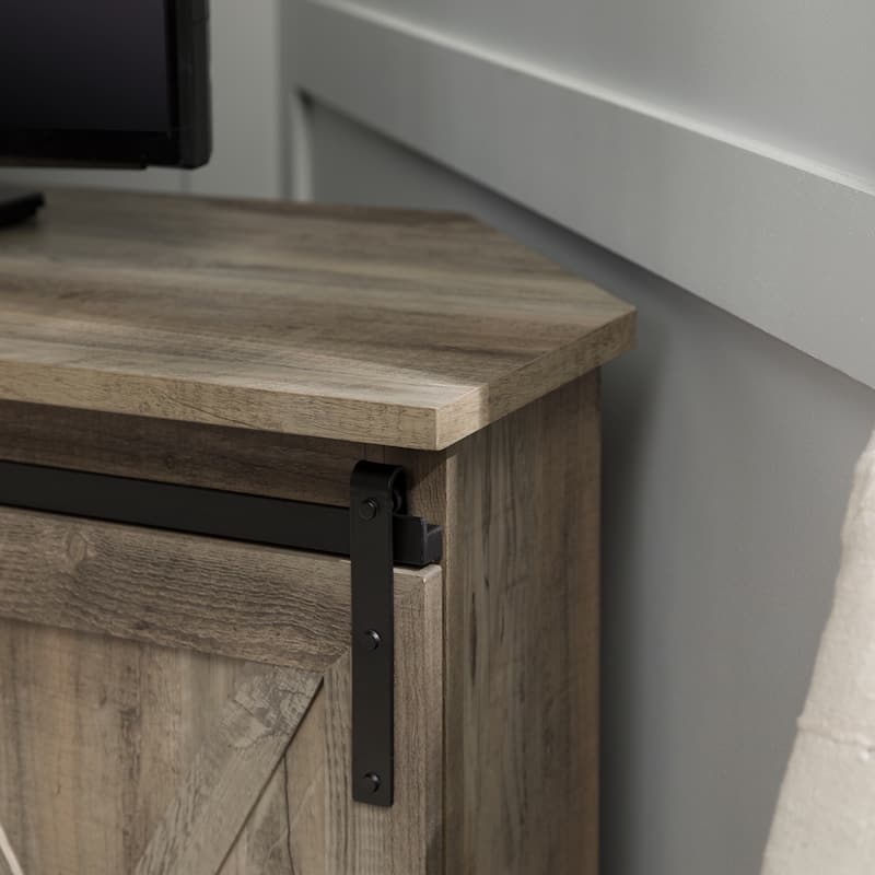 Middlebrook 52-inch Sliding Barn Door Corner TV Stand