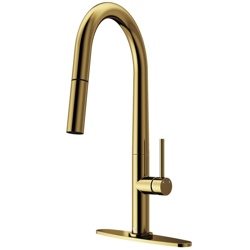 VIGO Greenwich 18" H Single Handle Pull-Down Sprayer Kitchen Faucet