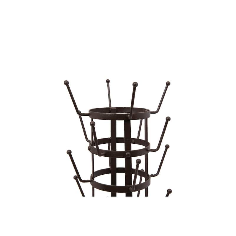Metal Bottle or Mug Holder with 24 Hooks