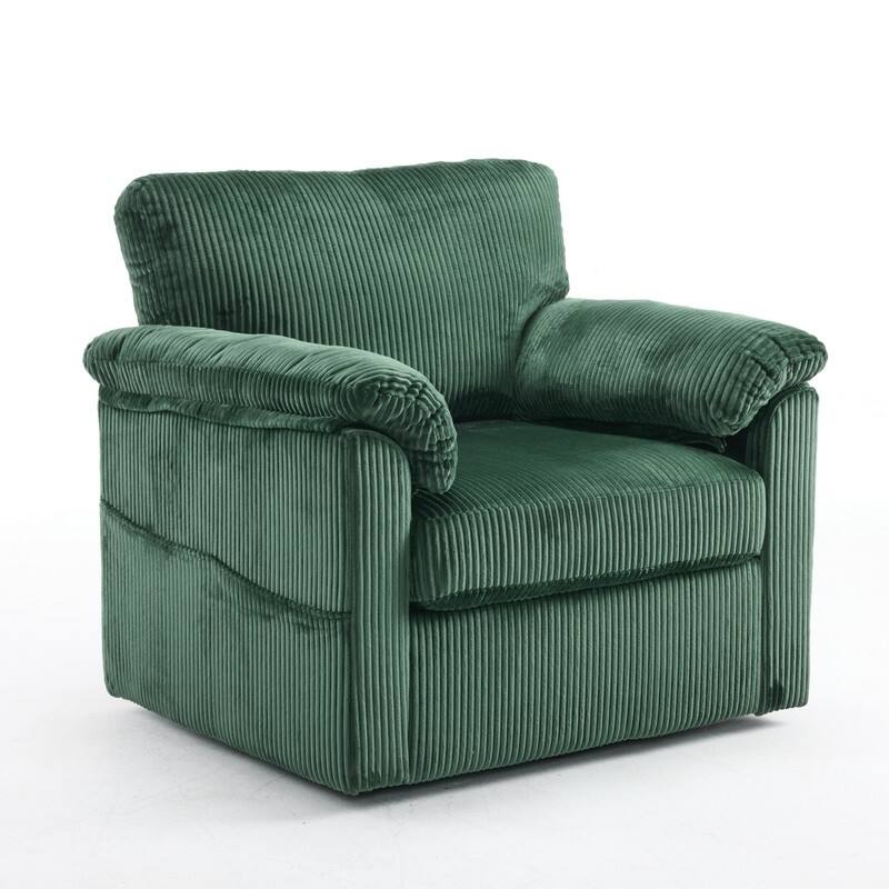 33" Corduroy Swivel Single Sofa Chair