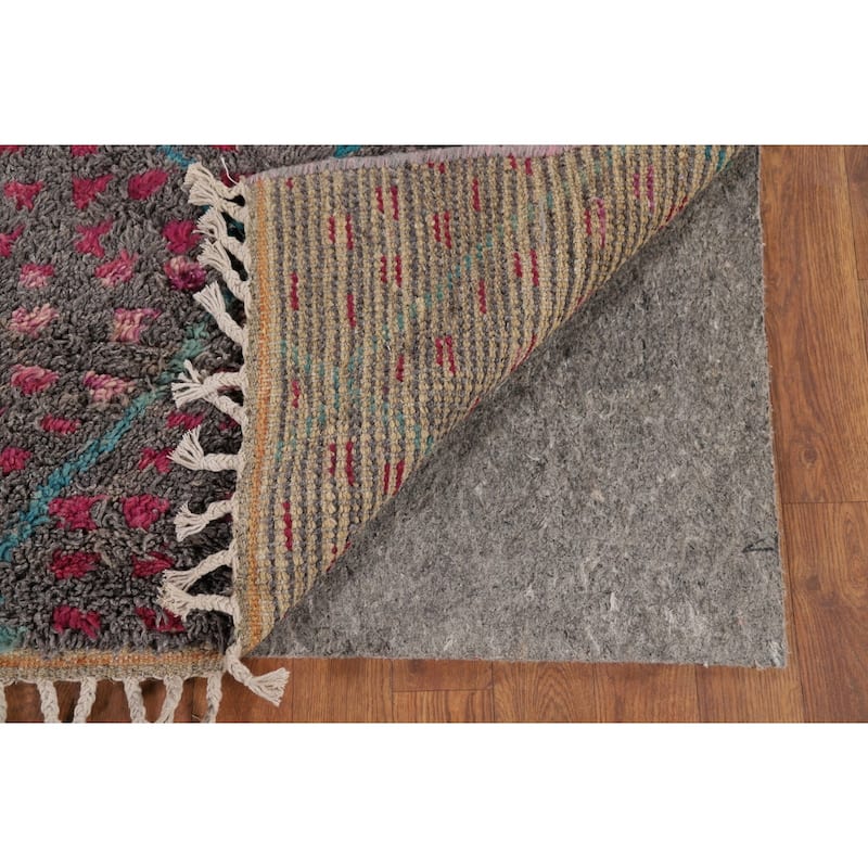 Trellis Plush Geometric Moroccan Oriental Rug Hand-Knotted Wool Carpet - 3'0" x 5'6"