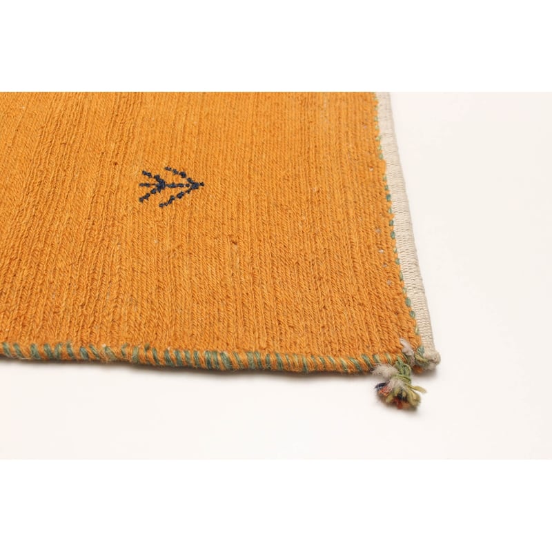 ECARPETGALLERY Flat-Weave Kashkuli Light Orange Wool Tapestry Kilim - 5'9 x 7'6