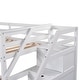 preview thumbnail 48 of 49, Roomfitters Twin-Over-Twin Bunk Bed with Twin Trundle, Sturdy Wooden Frame, 3 Storage Stairs, Safety Guardrails