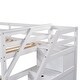 preview thumbnail 12 of 49, Twin over Twin Wooden Bunk Bed with Twin Trundle & 3 Storage Stairs - Space-Saving Design