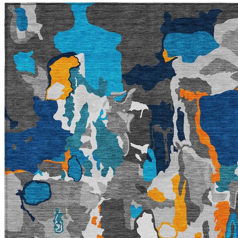 HomeRoots Abstract Transitional Rectangle Outdoor Rug