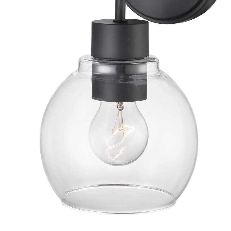 KAWOTI Modern Wall Sconce Set with Clear Shade(Set of 2)