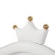 preview thumbnail 41 of 68, Upholstered Bed LED Frame Modern Upholstered Princess Bed w/ Crown Headboard and Metal Legs, Cute Kids Platform Bed/ Noise-Free