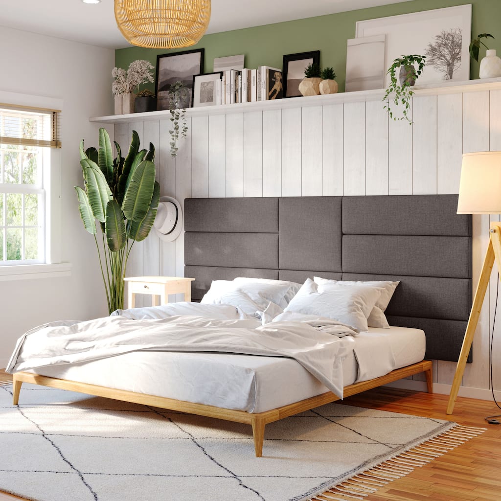 Jaxx Panelist Modern Padded Headboard- Wall Mounted Panel (22.5" x 22.5") - Microvelvet