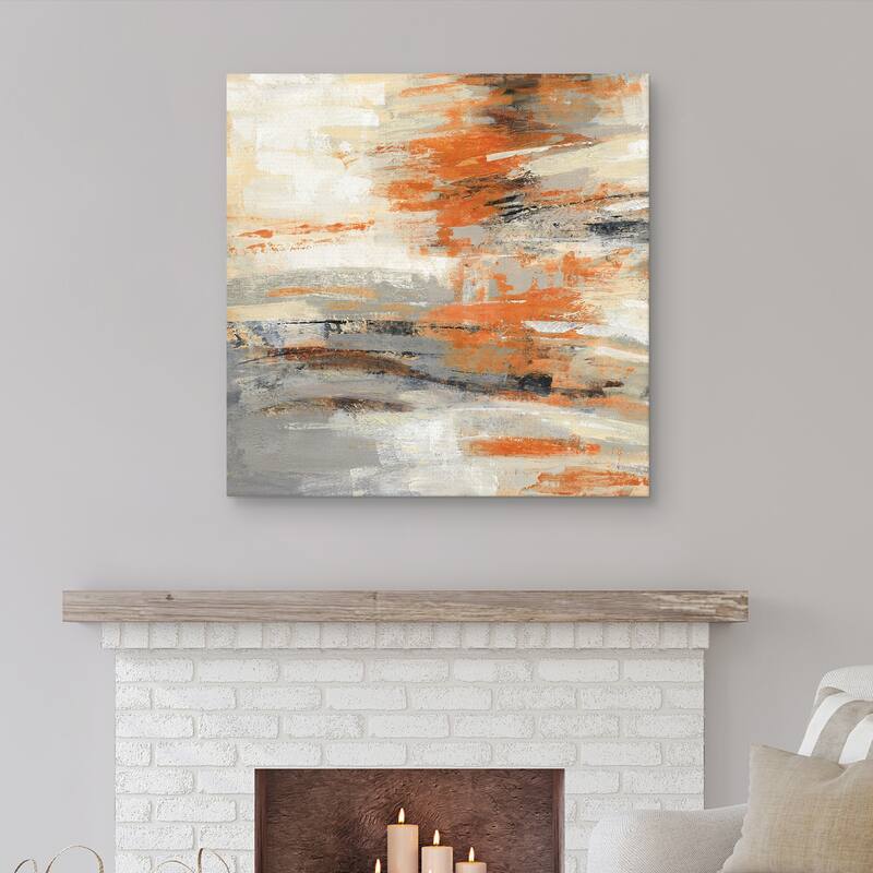 Golden Dust Crop Orange by Silvia Vassileva Canvas Art Print