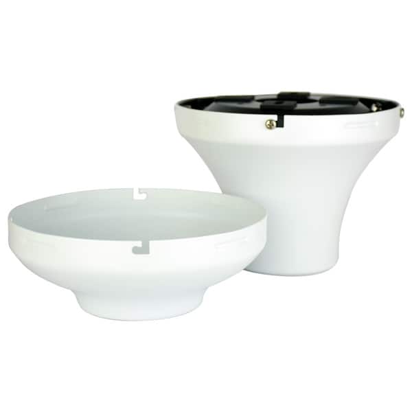 slide 2 of 2, Fanimation Ceiling Fan Close-to-Ceiling Flush Mount Conversion Kit Matte White