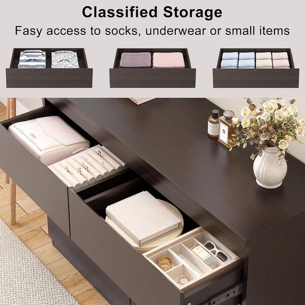 brown modern dresser for bedroom Crown Mark Valor Light Brown Dresser