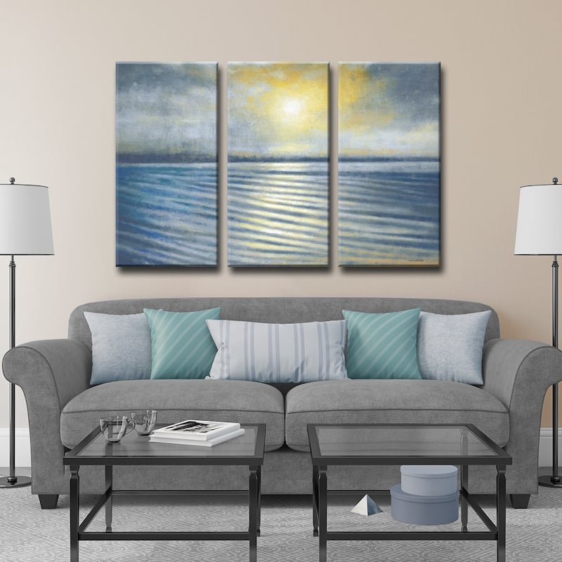 'Ripples' 3 Pc Wrapped Canvas Wall Art Set by Norman Wyatt Jr.