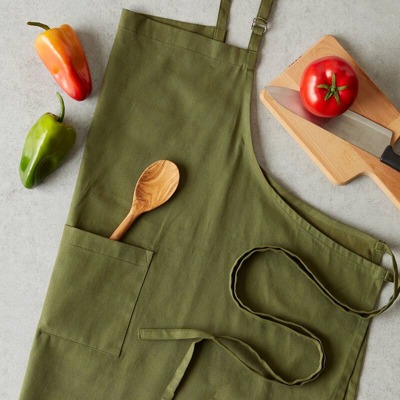 DII Mineral Gray Chino Chef Apron